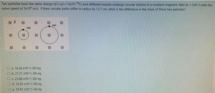 Solved Two particles have the same charge (91-22-1.6x10-19C) | Chegg.com