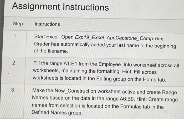 Solved Assignment Instructions Step Instructions 1 Start | Chegg.com