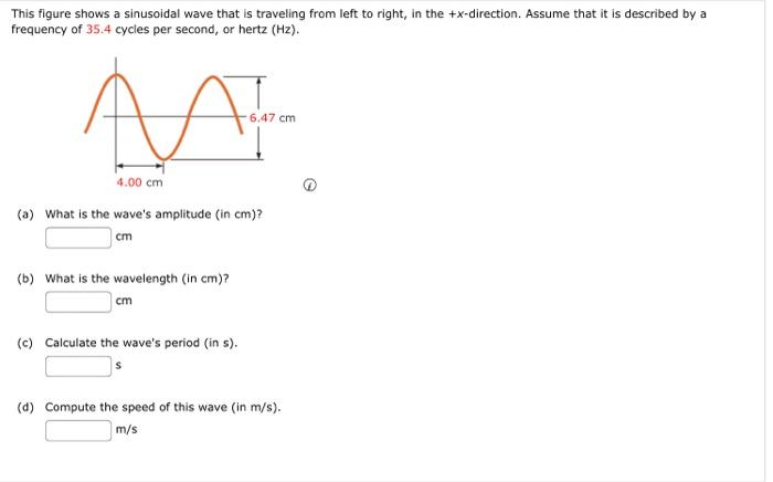 Solved This Figure Shows A Sinusoidal Wave That Is Traveling | Chegg.com