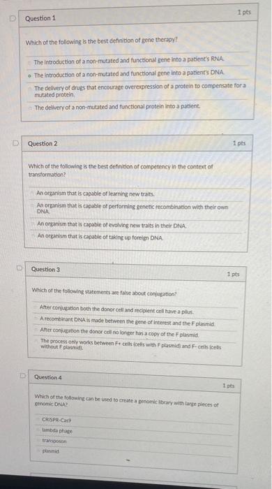 Solved 1 pts D Question 1 Which of the following is the best | Chegg.com