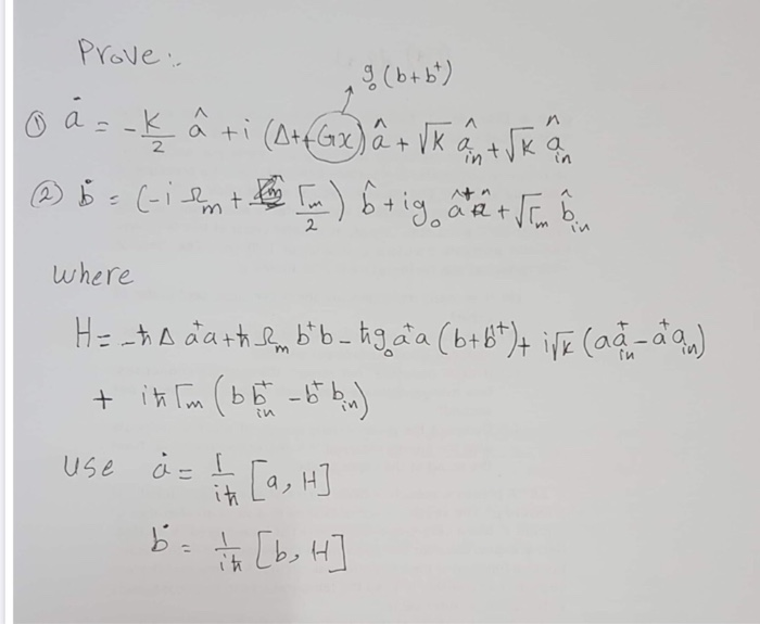 Solved Prove (b+b) A--kati (A+fax)a+ Vk K 2 In + Aet 2 Where | Chegg.com