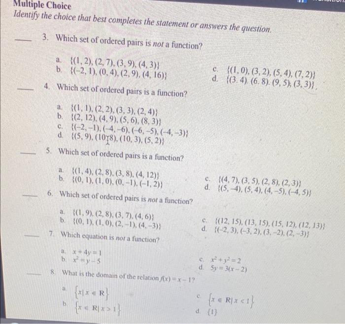 Solved Multiple Choice Identify the choice that best | Chegg.com