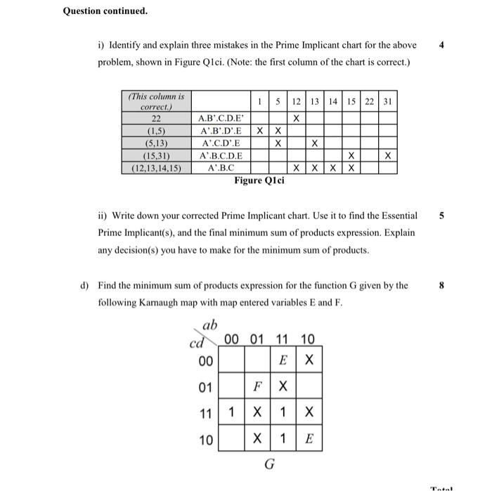 Solved 3 Section A 1. a) Find sum of products expressions | Chegg.com