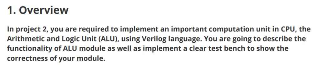 Solved 1. Overview In project 2, you are required to | Chegg.com