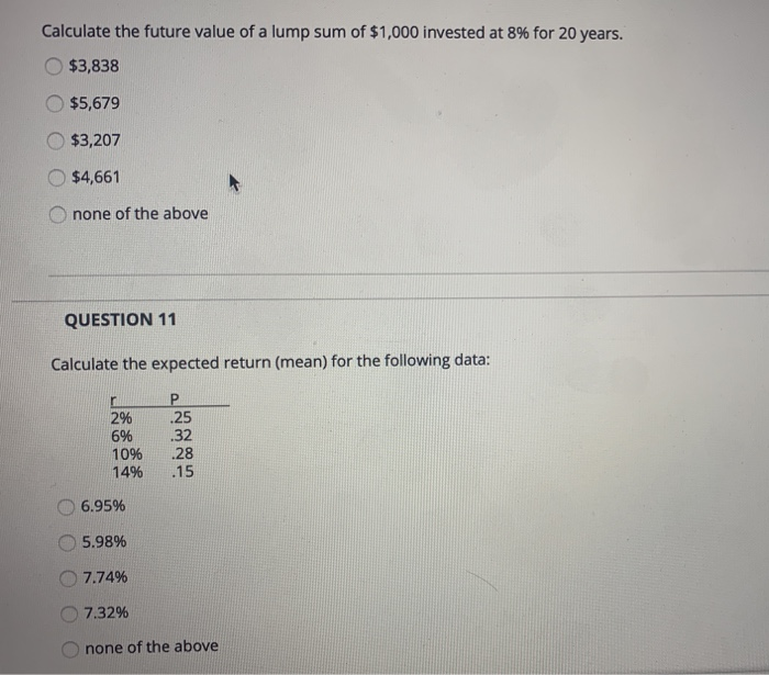 Solved calculate the future value of a lump sum of 1 000 chegg