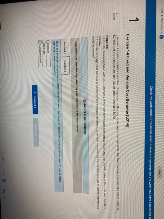 Solved Check my work mode This shows what is correct or