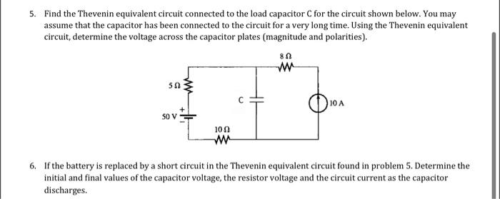 Solved 5. Find the Thevenin equivalent circuit connected to | Chegg.com