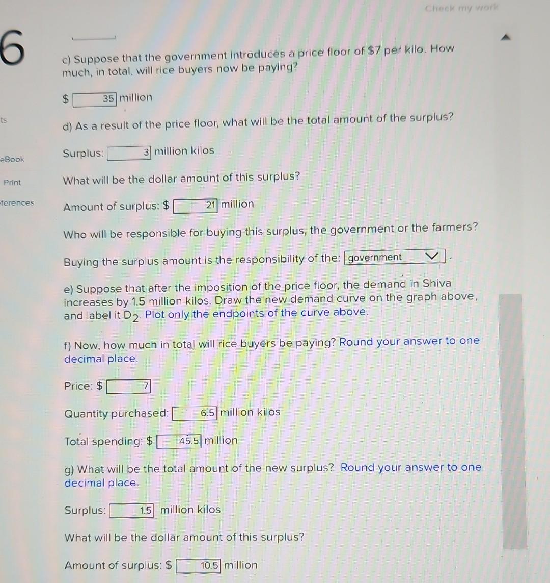 Solved h) After the change in demand, what would happen if | Chegg.com