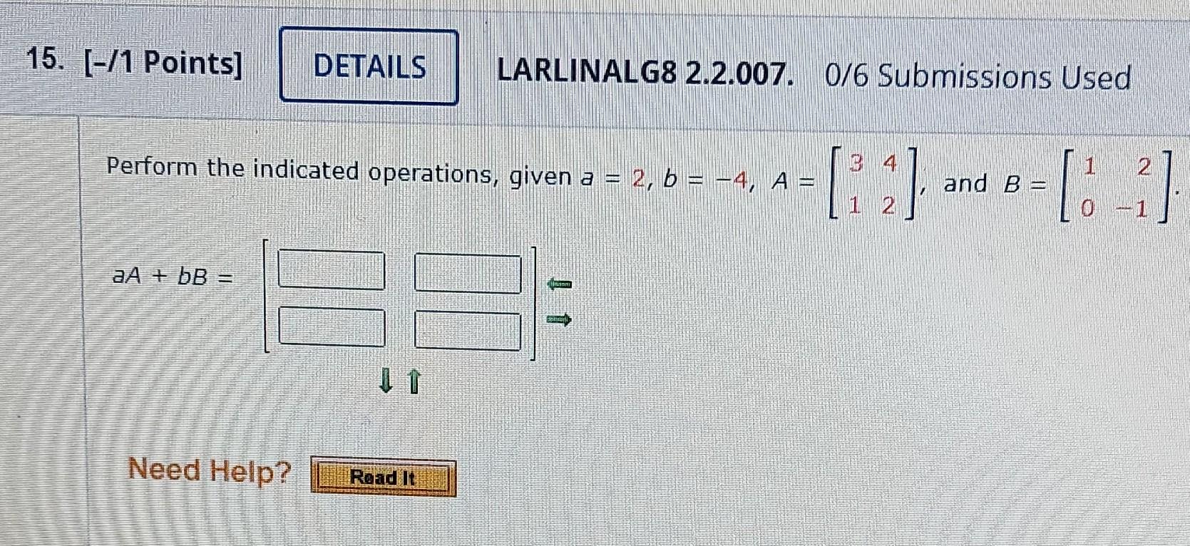 Solved 10. [0/1 Points) DETAILS PREVIOUS ANSWERS LARLINALG8 | Chegg.com