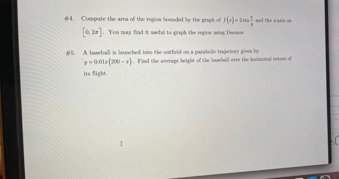 Solved #4. Compute the area of the region bounded by the | Chegg.com