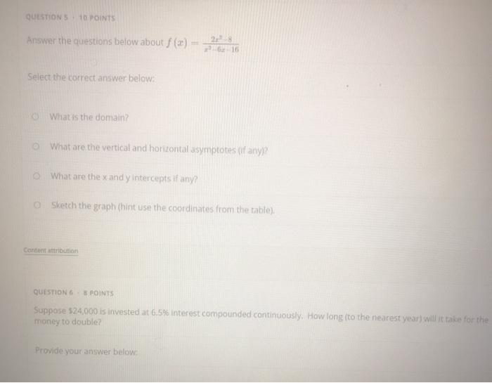 Solved QUESTION 5 10 POINTS 2.18 Answer the questions | Chegg.com