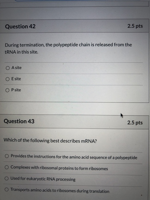 Solved Question 42 2.5 Pts During Termination, The | Chegg.com