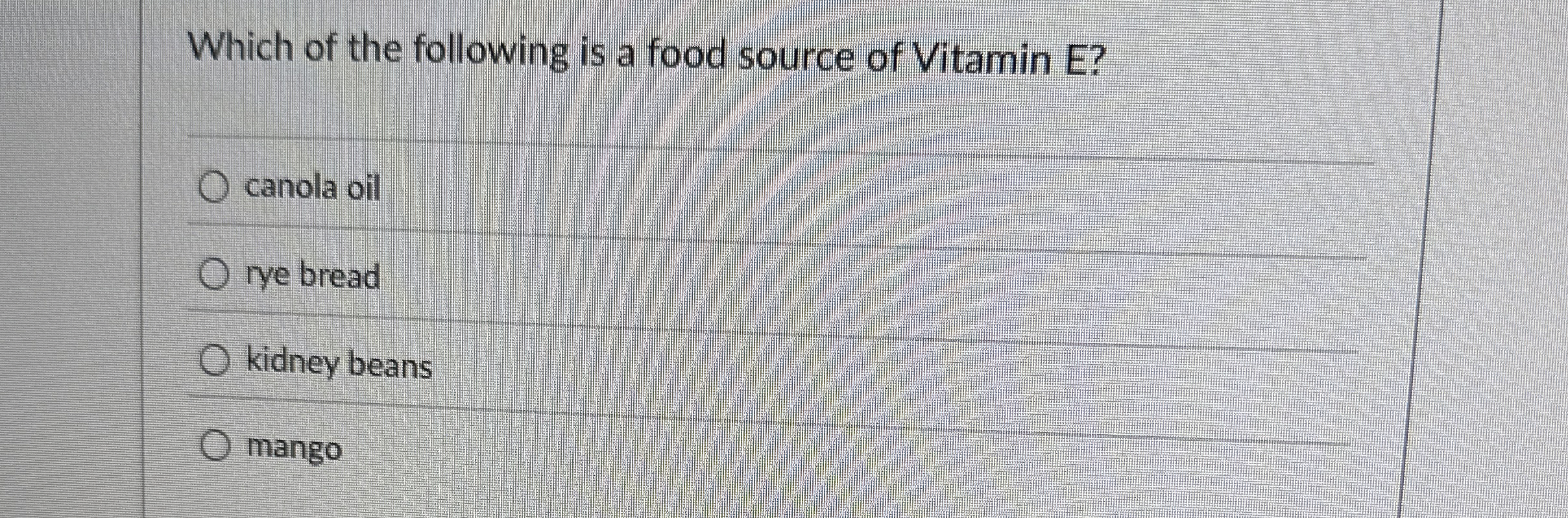 Solved Which of the following is a food source of Vitamin