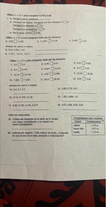 \( 1 .= \) Esortou 3.48 on milleimot. Compera be dboinges \( 4 \mathrm{O}_{4} \) compare loe conthemoet \( 1 \bigcirc \mathrm