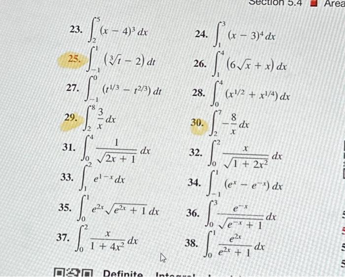 Solved Evaluating a Definite Integral In Exercises 17-38, | Chegg.com