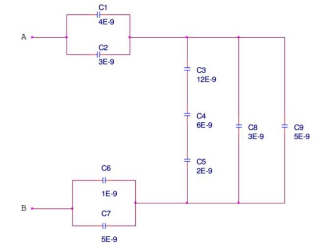 Solved Find The Equivalent Capacitance Between A And B | Chegg.com