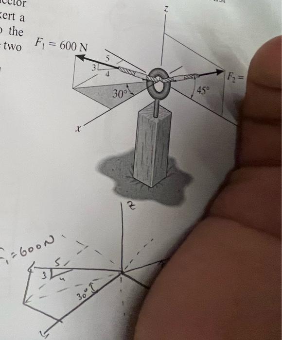 Solved Problem No. 3 (15 pts.) Two ropes are attached to the | Chegg.com