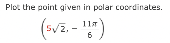 Solved Plot the point given in ﻿polar coordinates. | Chegg.com