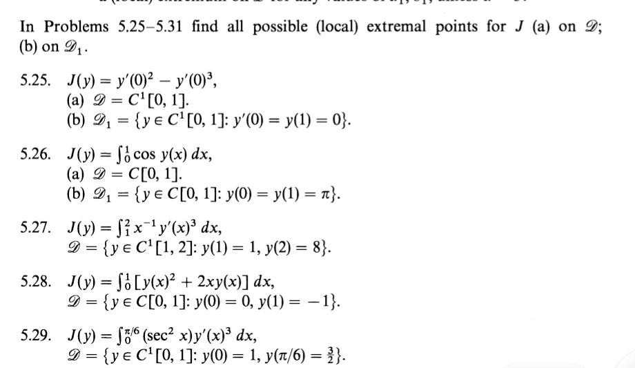Solved In Problems 5.25-5.31 find all possible (local) | Chegg.com