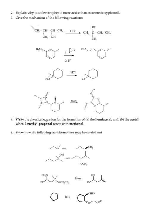 Solved 2. Explain why is ortio nitrophenol more acidic than | Chegg.com