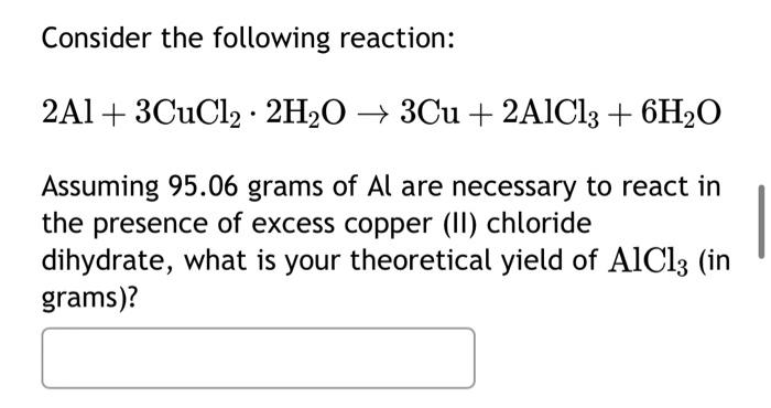 Solved Consider The Following Reaction: | Chegg.com