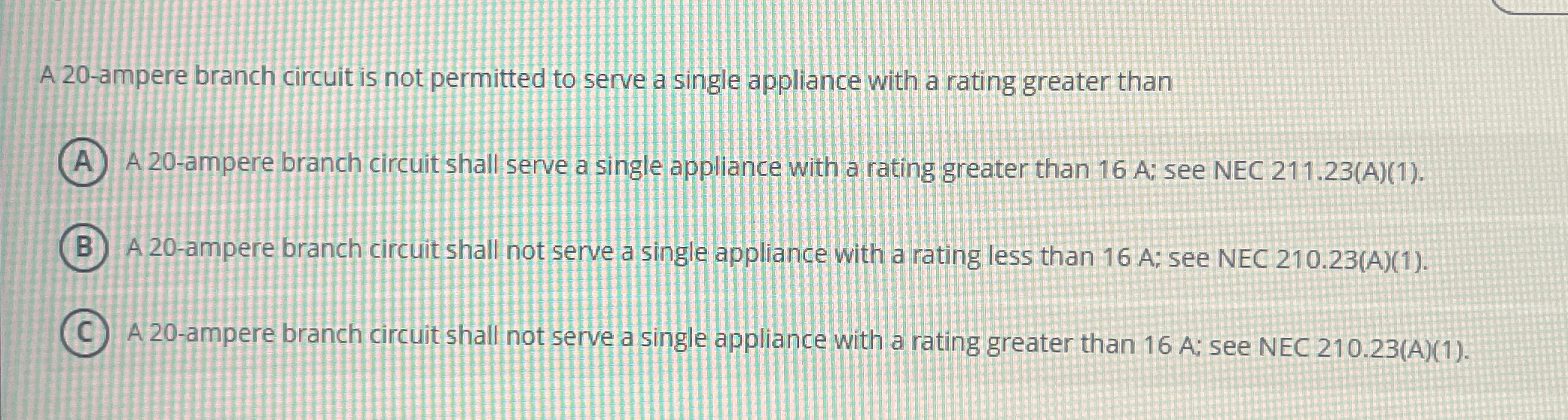 Solved A 20ampere branch circuit is not permitted to serve