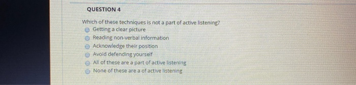 QUESTION 4 Which of these techniques is not a part of | Chegg.com