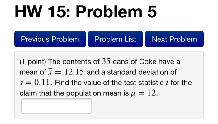 Solved HW 15: Problem 5 Previous Problem Problem List Next | Chegg.com