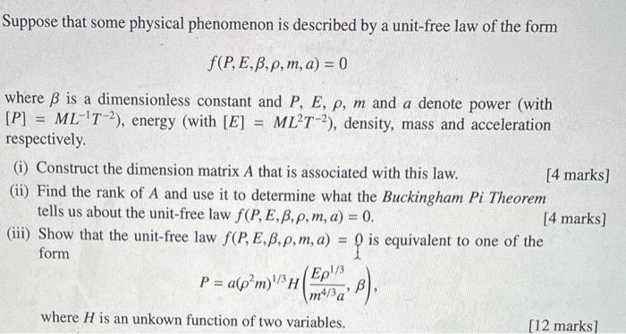 Solved Suppose That Some Physical Phenomenon Is Described By Chegg Com