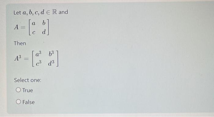 Solved Let A,B,C Be N×n Matrices And R∈R. Which Of The | Chegg.com