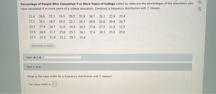 Alb Percentage Of People Who Completed 4 Or More Chegg Com