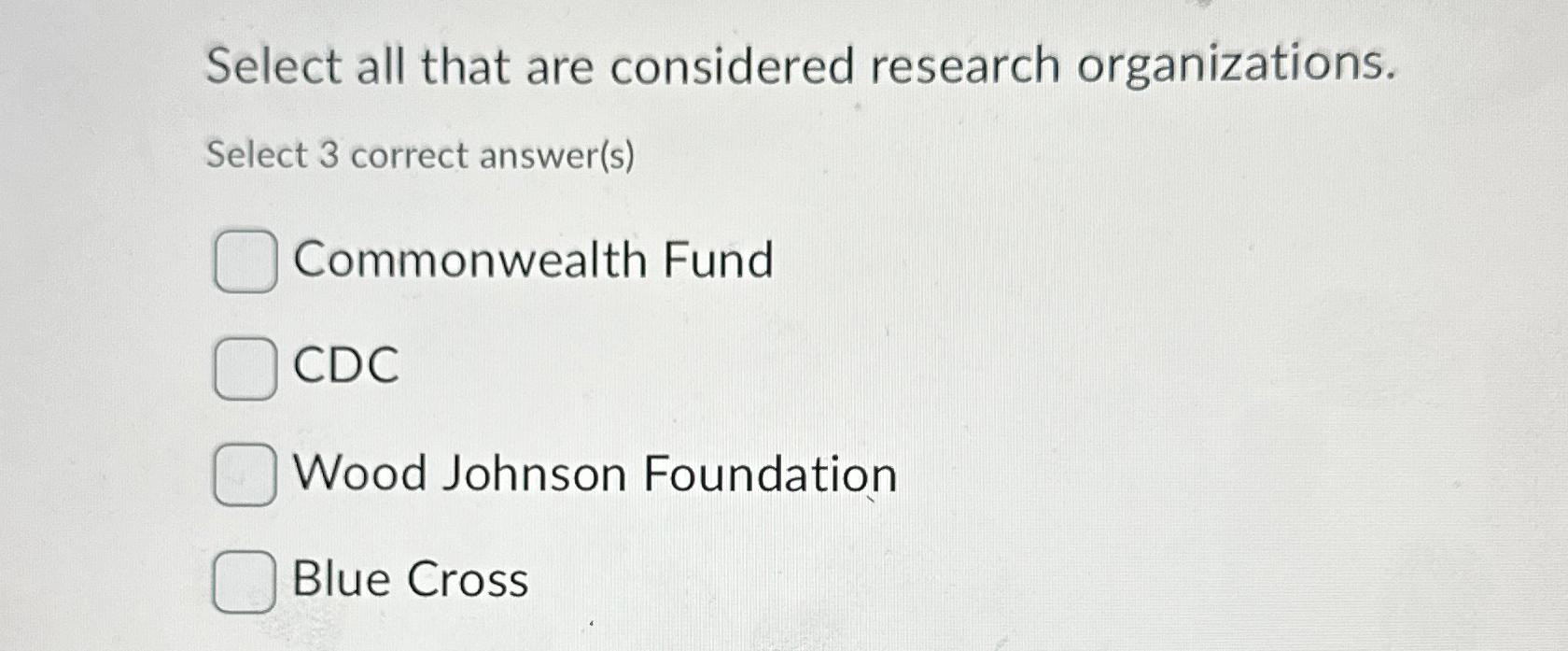Solved Select all that are considered research | Chegg.com