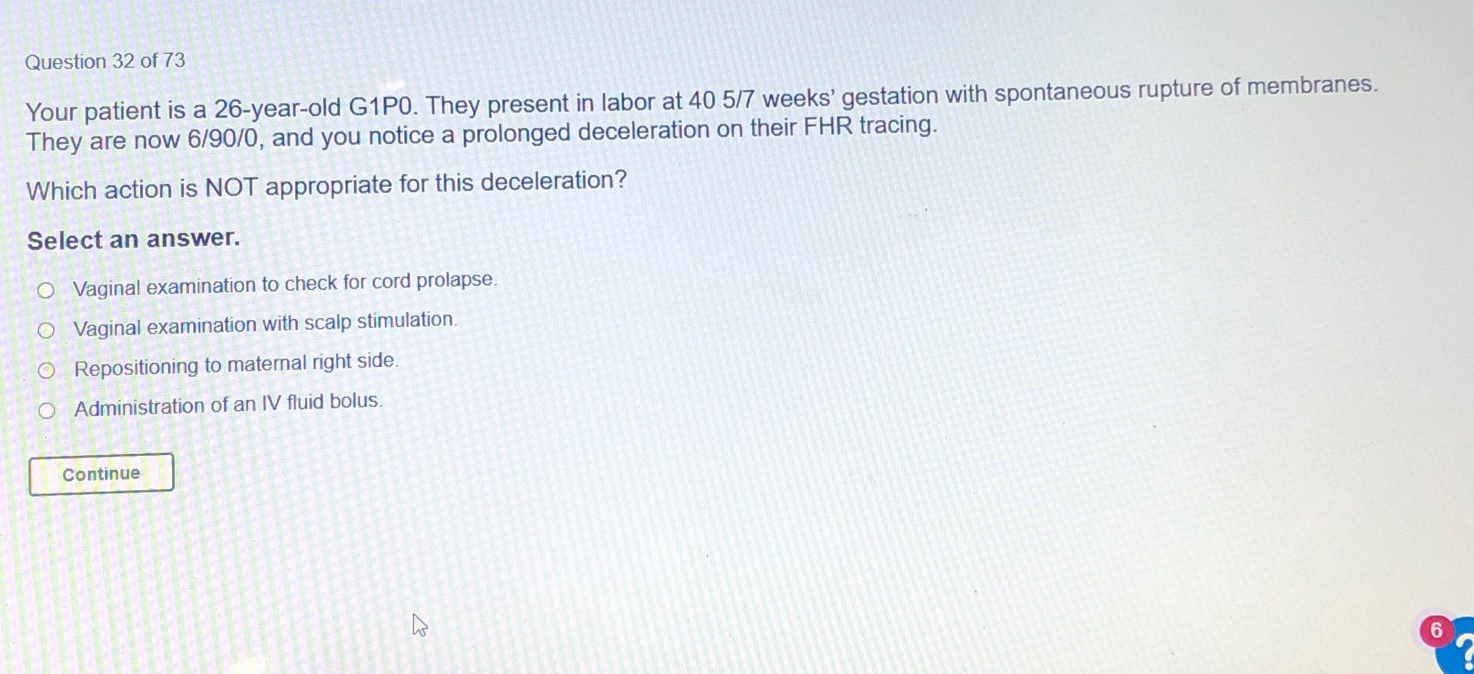 Solved Question 32 ﻿of 73Your patient is a 26 -year-old | Chegg.com