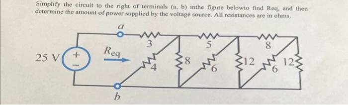 Solved Simplify the circuit to the right of terminals (a,b) | Chegg.com