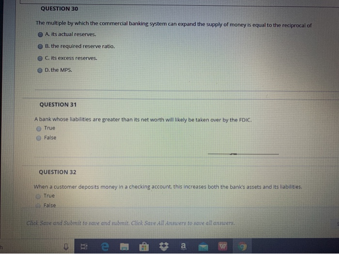 Solved QUESTION 30 The multiple by which the commercial