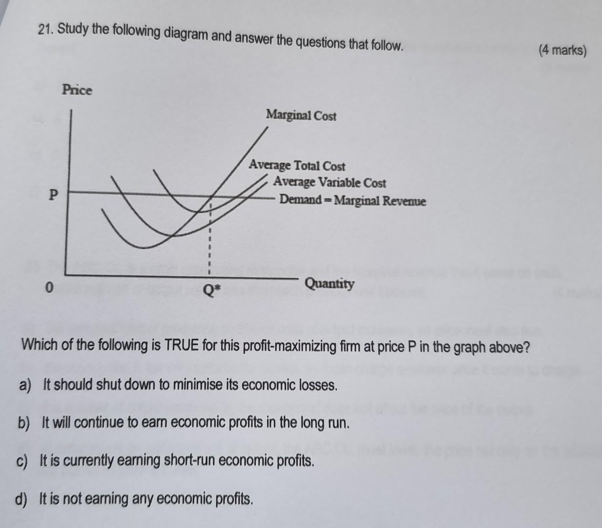 Solved 21. Study The Following Diagram And Answer The | Chegg.com