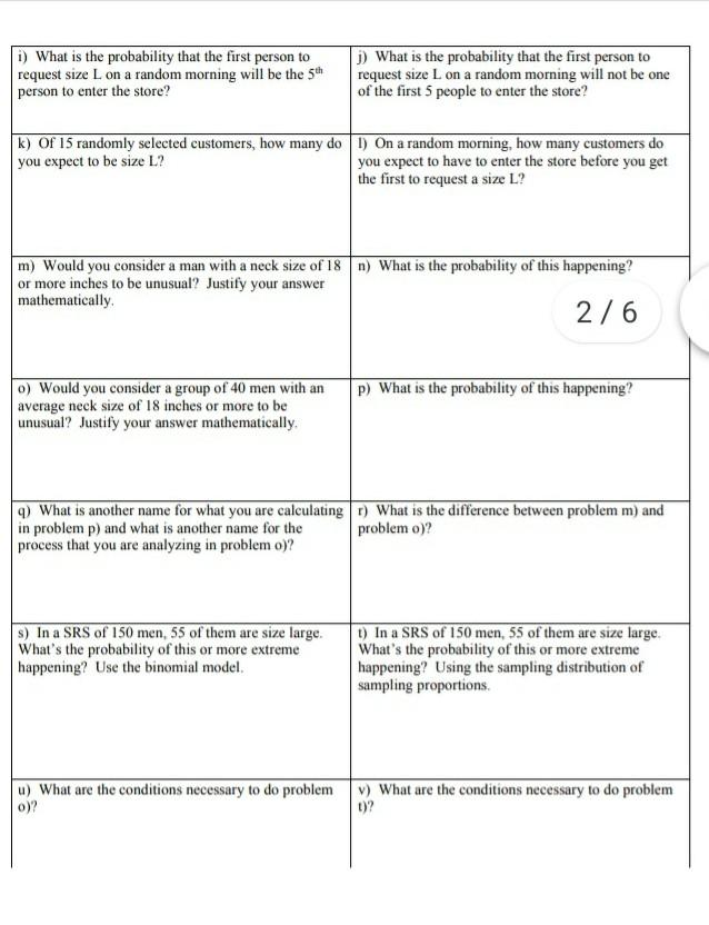Solved AP Statistics Name: AP Not So Random Test Review #1 | Chegg.com