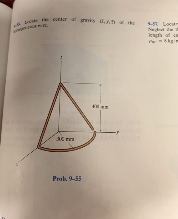 Solved ate the center of gravity G, y, z) of the A Locate | Chegg.com