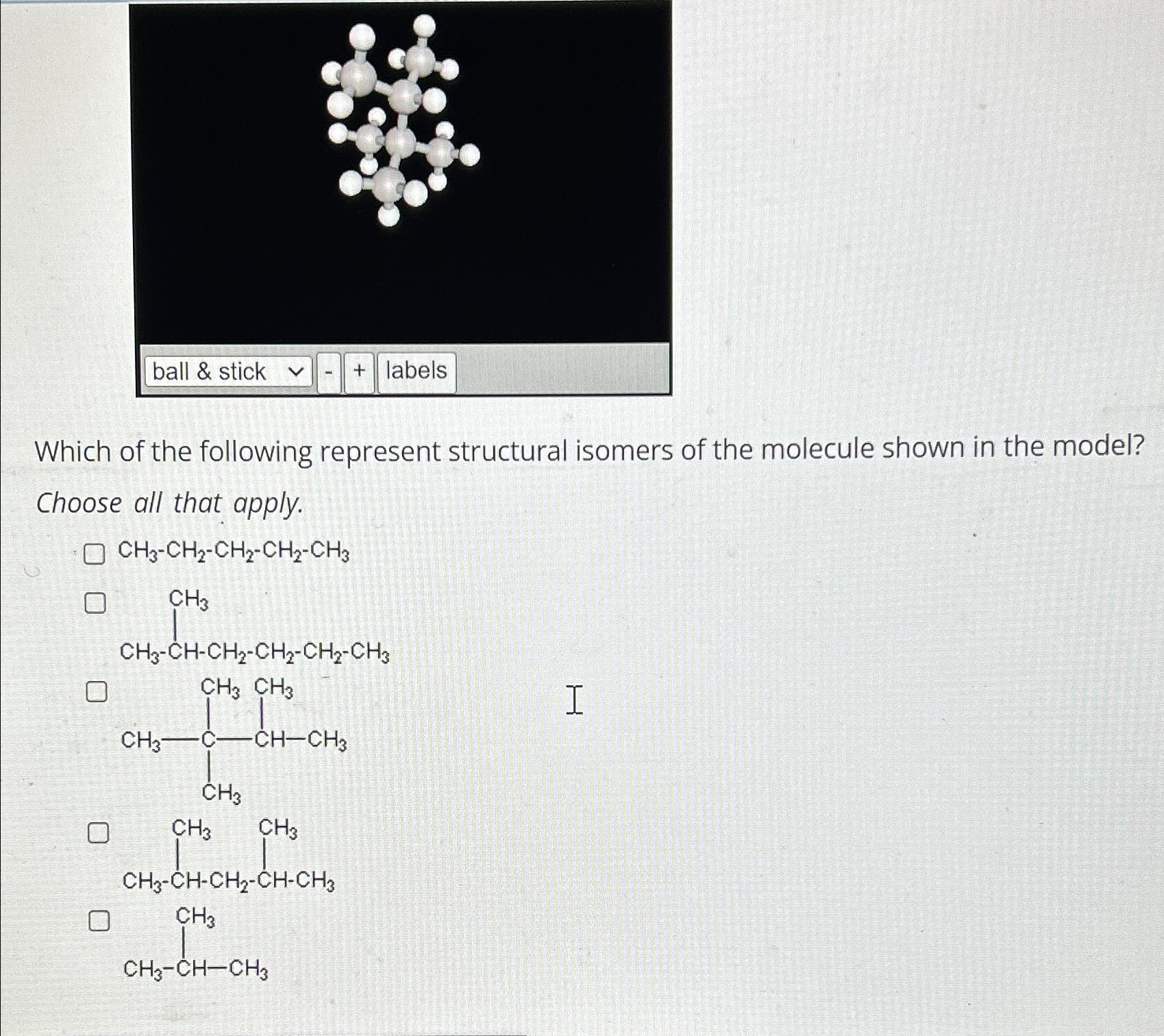 Solved Which Of The Following Represent Structural Isomers | Chegg.com