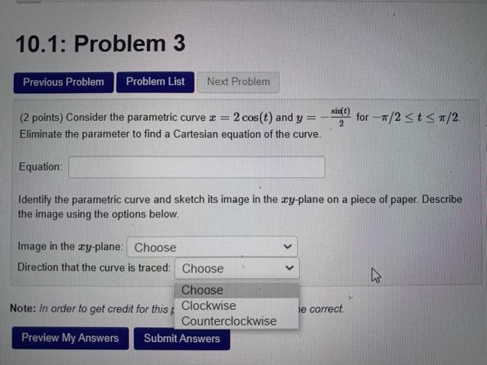 Solved 10.1: Problem 3 Previous Problem Problem List Next | Chegg.com