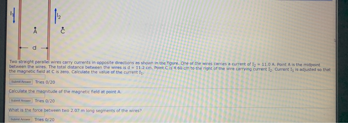 Solved 3 If Do Two straight parallel wires carry currents in | Chegg.com