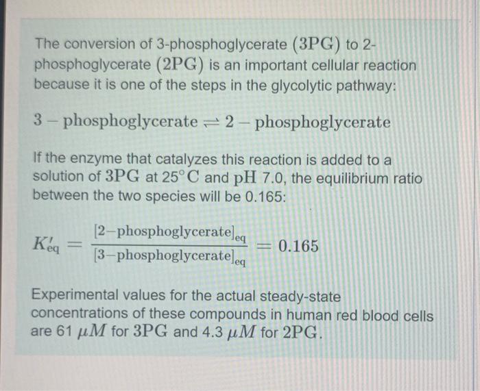 Solved The conversion of 3-phosphoglycerate (3PG) to 2- | Chegg.com
