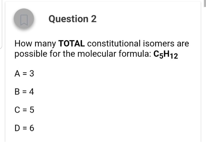 constitutional isomers c5h12