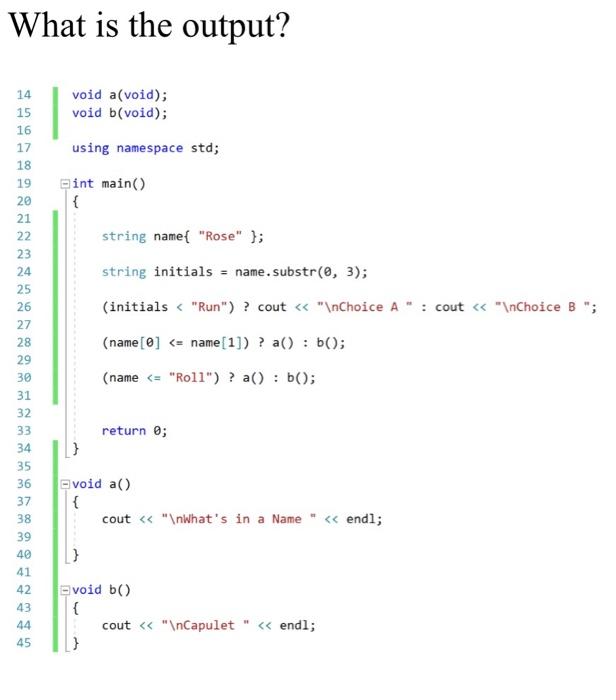 Solved What is the output? | Chegg.com