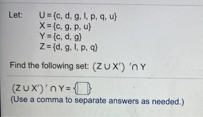 Solved Let U C D G I P Q U X C G P U Y C D Chegg Com