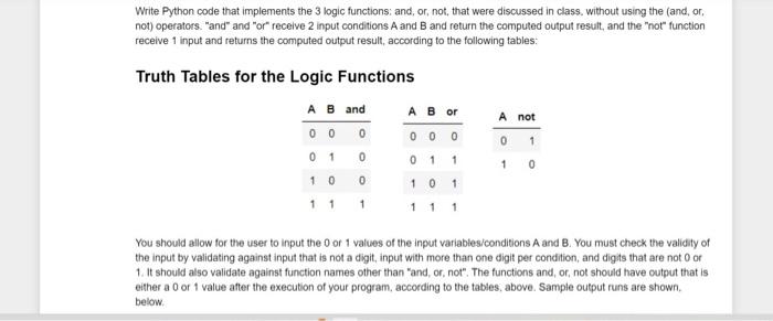 Solved Write Python code that implements the 3 logic | Chegg.com image.