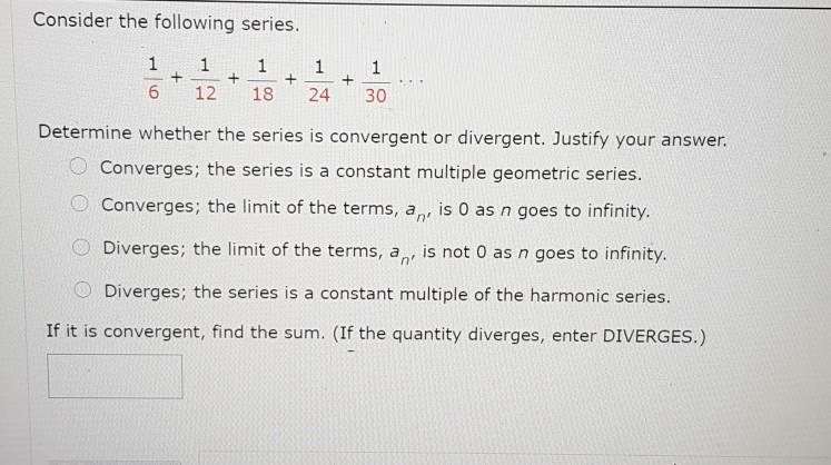 solved-consider-the-following-series-1-6-1-12-1-18-1-chegg