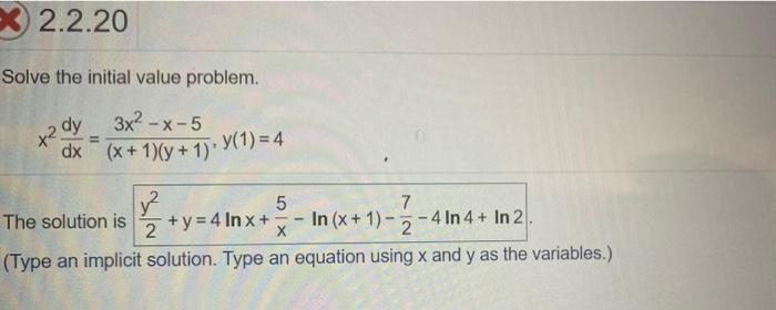 Solved X 2 2 Solve The Initial Value Problem 3x X 5 X2 Chegg Com