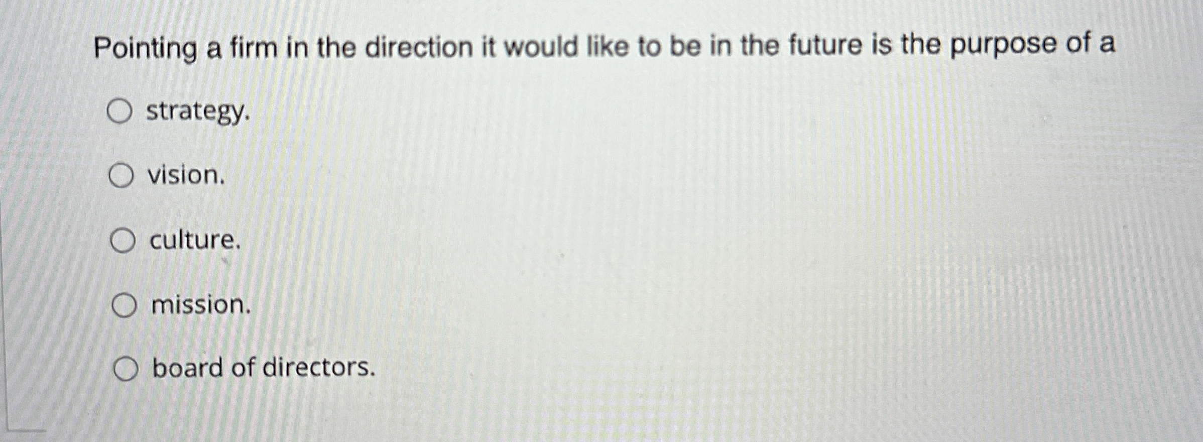 Solved Pointing a firm in the direction it would like to be | Chegg.com