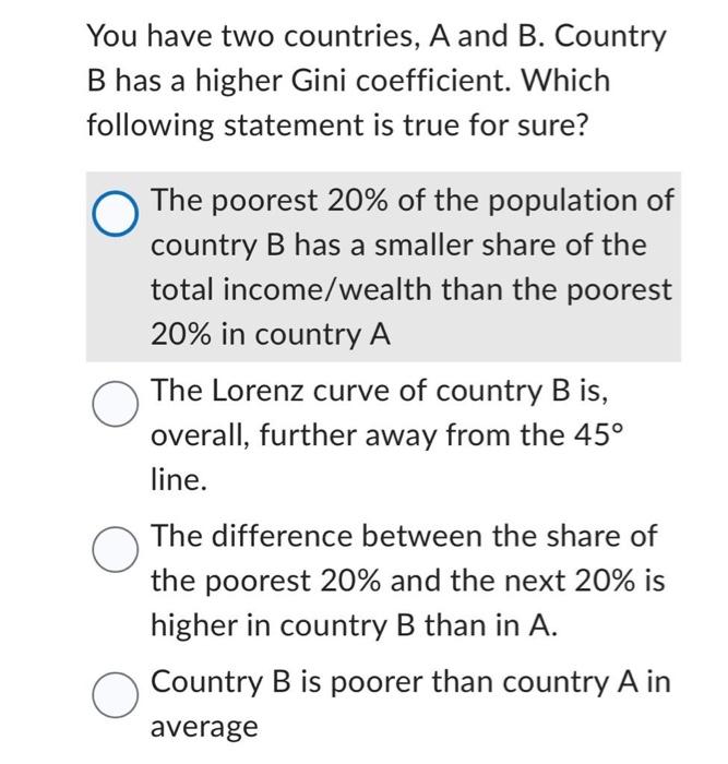 Solved You Have Two Countries, A And B. Country B Has A | Chegg.com